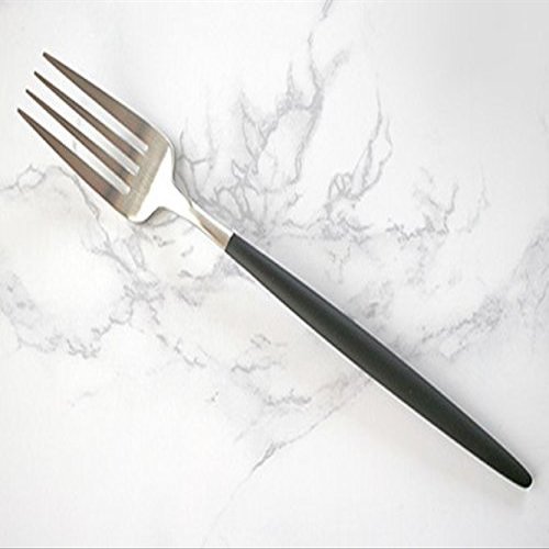 Cotta Dinner Fork (Black X Silver) Black Silver, Length: 22 cm, G 87694