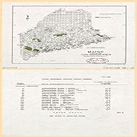 10" x 24" 1981 Map Of Maine Status Of Flood Insturance Studies