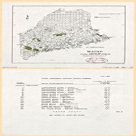 10" x 24" 1981 Map Of Maine Status Of Flood Insturance Studies