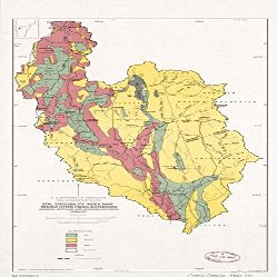 12" x 24" 1980 Map Of Middle Otter Creek Watershed Addison Rutland & Windsor Counties Vermont