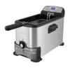 Kalorik Deep Fryer with Oil Filtration, 3.2-Quarts Featuring 30-Minute Timer with Basket and Dishwasher-Safe Lid with View Window and Adjustable Temperature Control, 1700-Watts, Silver view 1