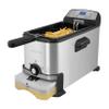 Kalorik Deep Fryer with Oil Filtration, 3.2-Quarts Featuring 30-Minute Timer with Basket and Dishwasher-Safe Lid with View Window and Adjustable Temperature Control, 1700-Watts, Silver view 2