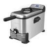 Kalorik Deep Fryer with Oil Filtration, 3.2-Quarts Featuring 30-Minute Timer with Basket and Dishwasher-Safe Lid with View Window and Adjustable Temperature Control, 1700-Watts, Silver view 3