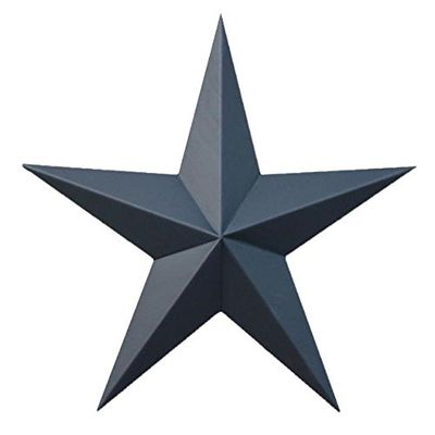 Amish Wares 40 Inch Solid Black Barn Star Made with Galvanized Metal to Prevent Rusting