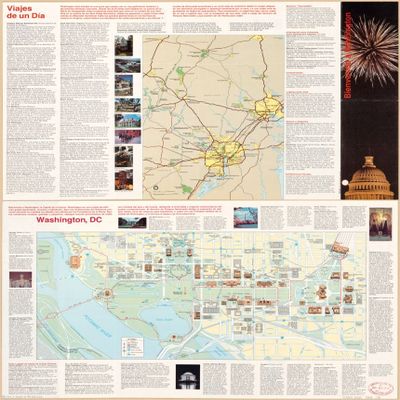 18" x 24" 1983 Map Of Washington District Of Columbia Region United States