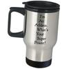 Awesome Gifts for Athletes Travel Mug - Im An Triathlete Superpower - Insulated Stainless Steel Coffee Tumbler Funny Cute Gag Sports Trainers Athletic Men Women Teen Girls Boys Dad Triathlon ATs view 1