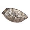 Beachcombers 5.75" x 12.5" Boat Skiff Shaped Decorative Wicker Tabletop Centerpiece Basket All Seasons Summer Beach House Coastal Nautical Ocean Home Table Decor Decoration Brown view 1