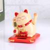 Acogedor Solar Waving Cat, Good Luck Cat, Welcoming Cat, for Home or Office Display, Car Decoration, Gift for Friends or Colleagues (Yellow) view 2