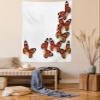 Ambesonne Butterflies Tapestry Twin Size, Monarch Butterfly Flying Frame Insect Exotic Weather, Wall Hanging Bedspread Bed Cover Wall Decor, 68" X 88", Dark Brown view 1