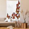 Ambesonne Butterflies Tapestry Twin Size, Monarch Butterfly Flying Frame Insect Exotic Weather, Wall Hanging Bedspread Bed Cover Wall Decor, 68" X 88", Dark Brown view 2