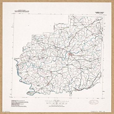 18" x 24" 1981 Map Of Clarion County Pennsylvania
