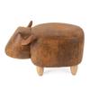 Balvi Stool, La Vache, Brown, Faux Leather/Wood view 4