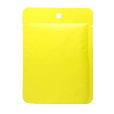 QQ Studio Double Sided Matte Heat Sealable Mylar Aluminum Flat Open Bottom Bags (100 Bags) (3.9" x 5.5", Matte Yellow)