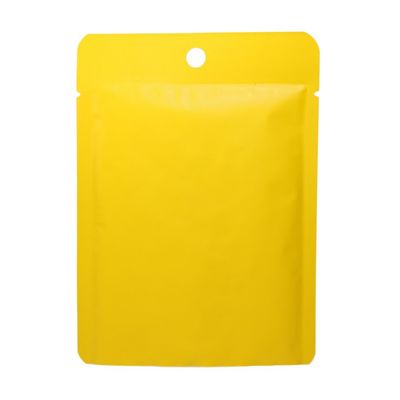 QQ Studio Double Sided Matte Heat Sealable Mylar Aluminum Flat Open Bottom Filling Bags with Hang-Hole (100 Bags) (3.9" x 5.5", Matte Gold)