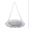 Corbell RYE Shell + Scroll Silver Plated Decanter Label view 1