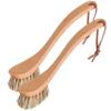 REDECKER Curved Dish Brush, Natural Union Plant Fiber Bristles, Ergonomic Design with Oiled Beechwood Handle, 9-1/4 Inches, Set of 2, Made in Germany - Natural Bristle Dish Brush view 1