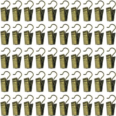 Hyamass 50Pcs Curtain Clips Hooks - Heavy-Duty Hanging Clips for Drapes