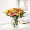 Barski - European Quality - Glass - 13.7" Height - Beautiful Hand Made Vase with Opal Raindrop Design - Made in Europe view 1