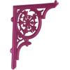 IndianShelf Pack of 1 Handmade Pink Floral Design Aluminium Heavy Duty Wall Mounted Brackets for Shelves (33.02 Cm) view 1