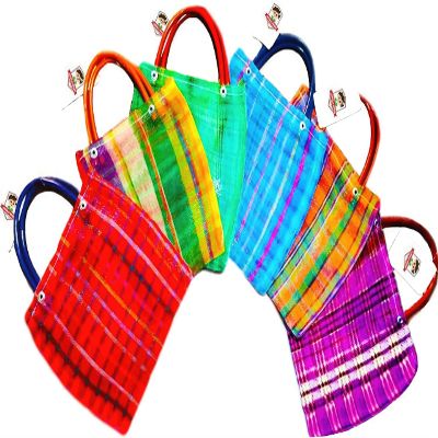 Alondra's Imports NEW (TM) Uniquely Designed Mini Tote Favor Bags - Mexican Candy & Mercado Bags (Mesh) - 10 x 7 - Multi-Colored (24 PACK)