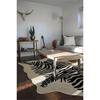 Linon Faux Hide Polyester Zebra Cowhide Area Rug in Ivory view 2