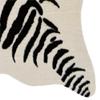 Linon Faux Hide Polyester Zebra Cowhide Area Rug in Ivory view 3