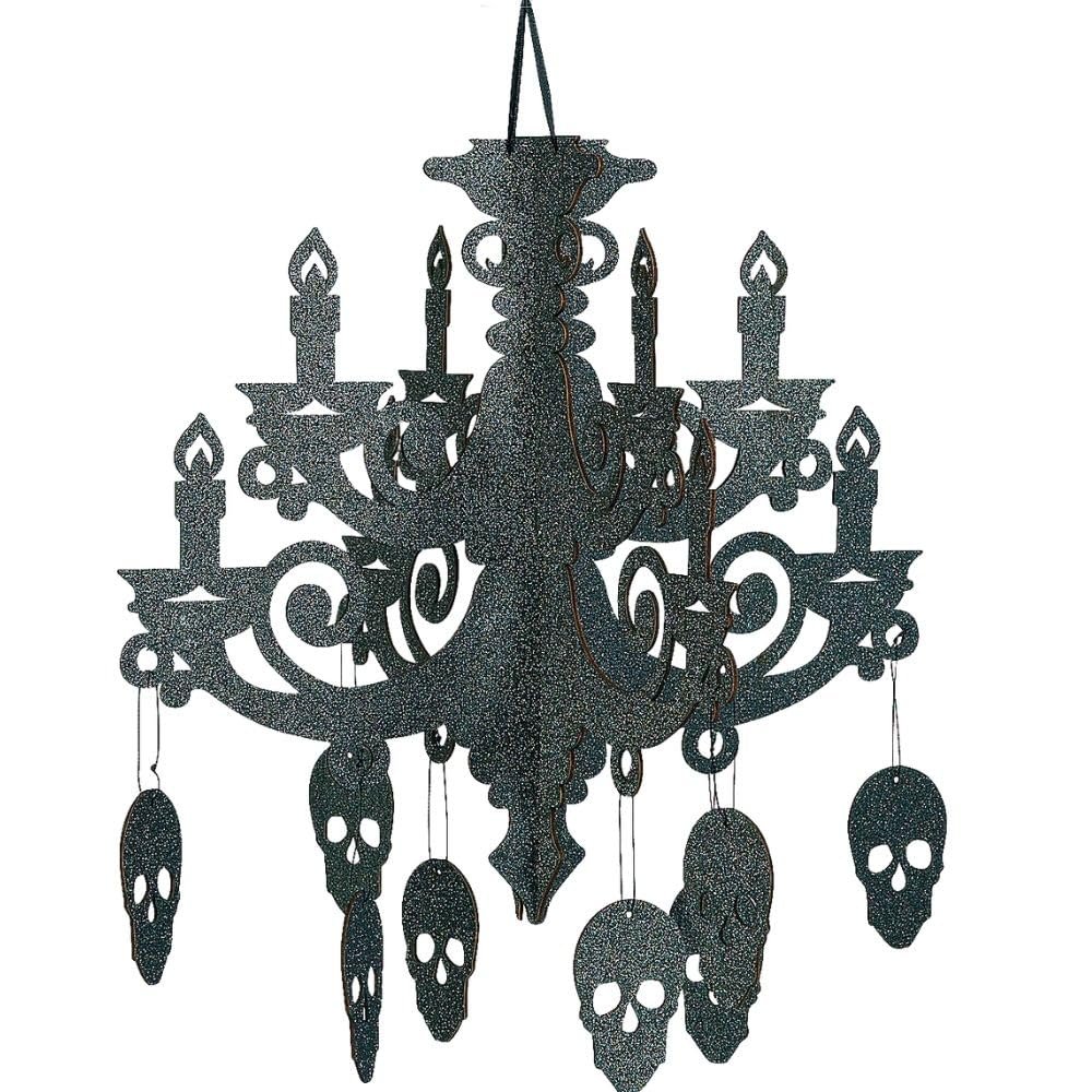 Fun Express - Spooky Floral Chandelier for Halloween - Party Decor - Hanging Decor - Misc Hanging Decor - Halloween - 1 Piece