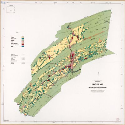 16" x 24" 1981 Map Of Mifflin County Pennsylvania