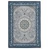 Linon Emerald Collection Cream/Blue 3.3x5 view 1