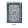 Linon Emerald Collection Cream/Blue 3.3x5 view 3
