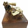 8" Antique Maritime Brass Nautical Sextant Astrolabe Working Sextant Wooden Box view 1