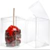 4x4x4 Caramel Apple Boxes With Hole for Sticks, 25 Pack, Clear Gift Box For Candy, Cupcakes, Macarons, Cookies, Party Favors, Bakery, Wedding, Baby Shower, Ornaments, Food Safe Crystal Clear Display view 1