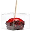 4x4x4 Caramel Apple Boxes With Hole for Sticks, 25 Pack, Clear Gift Box For Candy, Cupcakes, Macarons, Cookies, Party Favors, Bakery, Wedding, Baby Shower, Ornaments, Food Safe Crystal Clear Display view 3