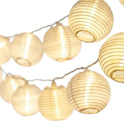 Cobus CozyHome Lantern String Lights Outdoor - 20 Lantern LEDs & 23 ft with 8 Modes | Warm White Outdoor Lampion String Lights Electric Lighting 23 ft Christmas Light