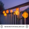Cobus CozyHome Lantern String Lights Outdoor - 20 Lantern LEDs & 23 ft with 8 Modes | Warm White Outdoor Lampion String Lights Electric Lighting 23 ft Christmas Light view 3