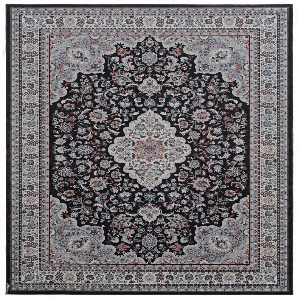 Linon Emerald Collection Black/Cream 5x7