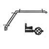 A&F Rod Dcor - Medusa Double Corner Window Curtain Rod 28-48 inch (Each Side) - Black view 1
