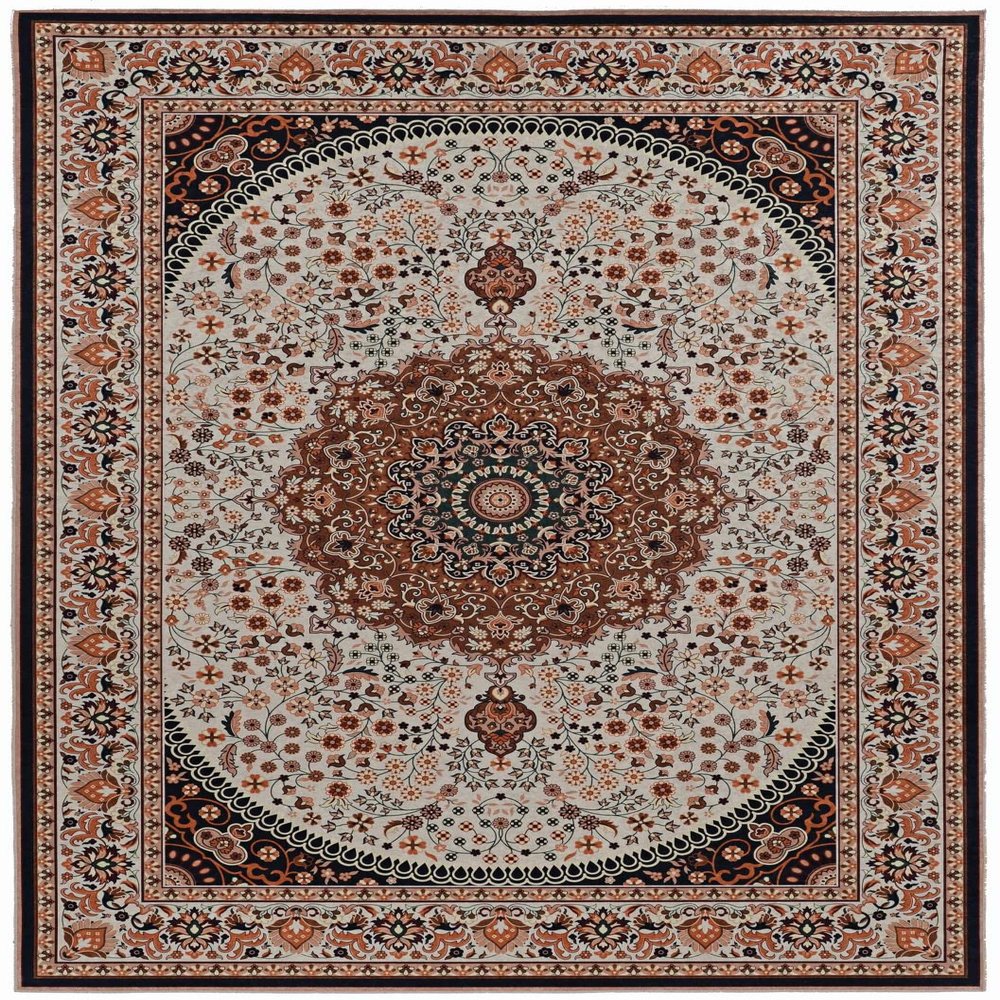Linon Emerald Collection Cream/Copper 5x7