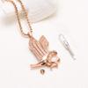 Oinsi Pet Cremation Jewelry - Heart Urn Necklaces for Dog Cat Ashes Keepsake Pet Paw Memorial Urn Pendant Ash Holder for Women Men (B-Rose Gold) view 4