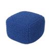 Christopher Knight Home Knox Knitted Cotton Pouf, Navy view 1