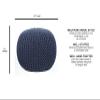 FRELISH DECOR Round Pouf Ottoman Hand Knitted 100% Cotton Pouf Foot Stool - Knitted Bean Bag - Floor Chair for Living Room Bedroom - Foot Rest for Couch (20 Diameter x 14 Height) - Dark Grey view 3