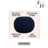 FRELISH DECOR Round Pouf Ottoman Hand Knitted 100% Cotton Pouf Foot Stool - Knitted Bean Bag - Floor Chair for Living Room Bedroom - Foot Rest for Couch (20 Diameter x 14 Height) - Navy view 4