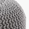 FRELISH DECOR Round Pouf Ottoman Hand Knitted 100% Cotton Pouf Foot Stool - Knitted Bean Bag -Floor Chair for Living Room Bedroom - Foot Rest for Couch (20 Diameter x 14 Height) - Light Grey view 4