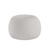 FRELISH DECOR Round Pouf Ottoman Hand Knitted 100% Cotton Pouf Foot Stool - Knitted Bean Bag - Floor Chair for Living Room Bedroom - Foot Rest for Couch (20 Diameter x 14 Height) - Natural view 4