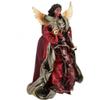 Santa's Workshop 3002 Aa Christmas Angel Tree Topper, 15" Tall, Red/Gold/Green view 2