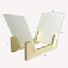 FixtureDisplays Vinyl Record Storage 25-Album Display Holder LP Organizer Tabletop LP Stand Pine Base & Clear Acrylic Frame 16983-NPF view 4