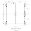 FixtureDisplays 16x16" Hub for Pockets up to 17.2" Wide Pockets Black 11605-BLACK-NPF view 4