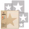 NAKLEO Painting Stencils Set for Kids, 5 Pcs Templates 3.5" to 13.4" Star, Plastic and Reusable Drawing Stencils, Children Room Decor, Craft DIY Wall Furniture view 1