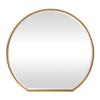 MY SWANKY HOME Luxe Gold Iron Round Arch Wall Mirror | 42" Sunrise Vanity Circle Thin Frame view 1