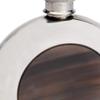 6oz Round Pewter Flask With Real Horn Insert view 2
